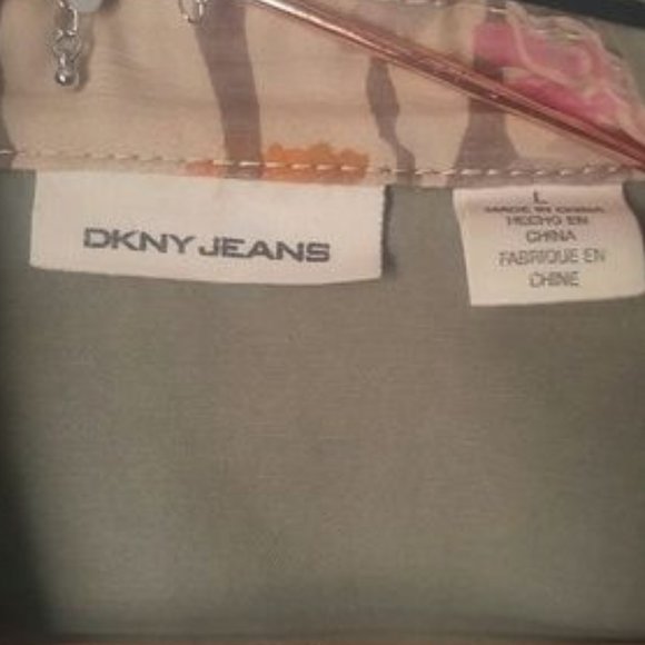 0514 DKNY Jeans-Donna Karan Cotton Unlined Jacket SZ L - Picture 2 of 8